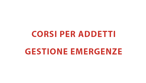 Corsi per addetti emergenze